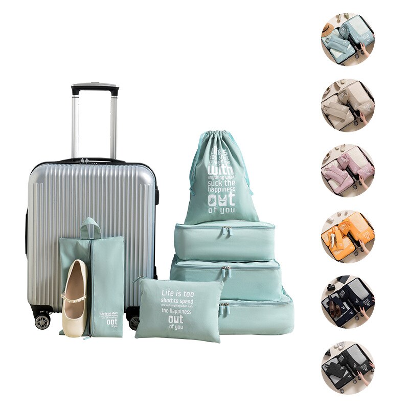 6pcs in 1Set Storage Bag Waterproof Large-capacity Travel Organizer Packing Cube Set