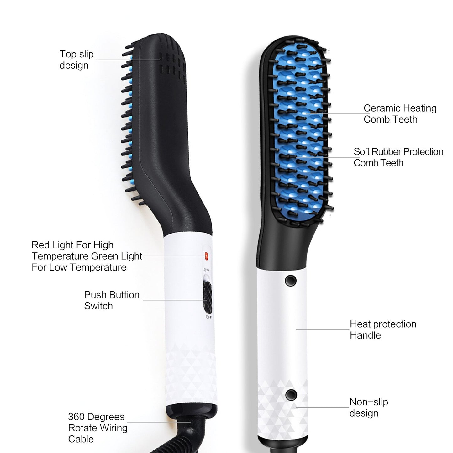 Styling Fluffy Roll Straight Double Personal Care Hair Comb