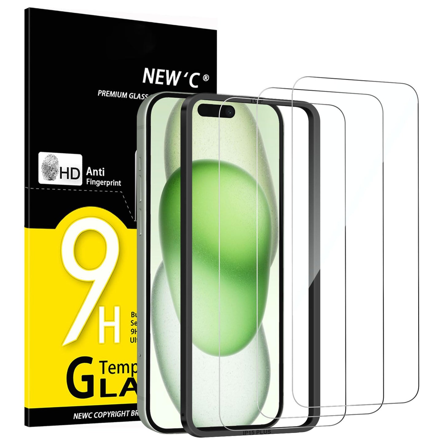 NEW'C Lot de 3, Verre Trempé pour iPhone 17 Pro Max, iPhone 16 Pro Max (6,9″) Film en Protection écran efficace contre les Rayures - Ultra Résistant - HD Transparent - Outil d'installation facile