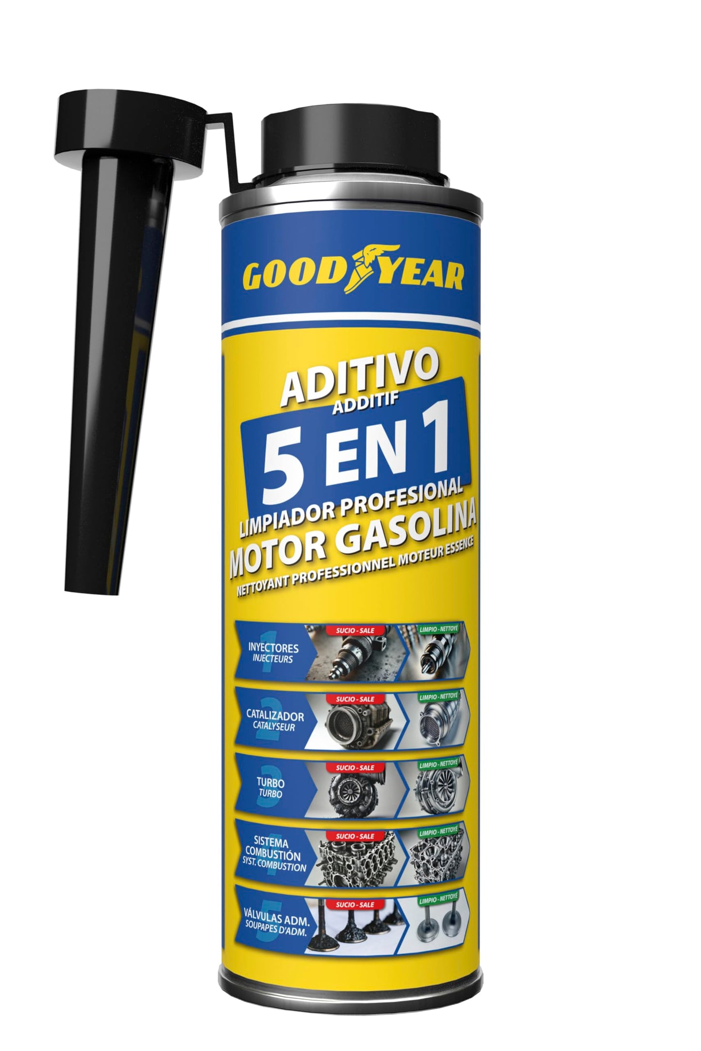 Goodyear Traitement anticristallisant en Dose Unique pour AdBlue | Additif d'urée 50 ML à Usage Unique | Prévient Les pannes et la Formation de Cristaux dans Le catalyseur et l'injecteur