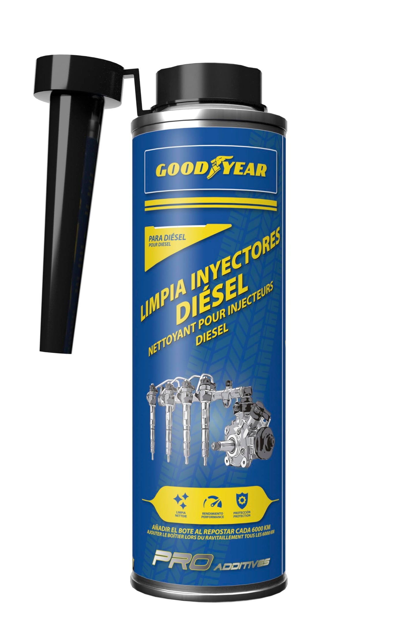 Goodyear Traitement anticristallisant en Dose Unique pour AdBlue | Additif d'urée 50 ML à Usage Unique | Prévient Les pannes et la Formation de Cristaux dans Le catalyseur et l'injecteur