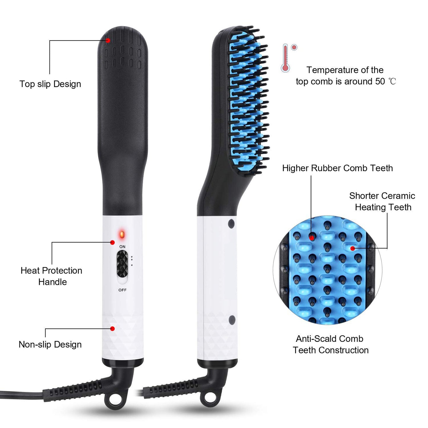 Styling Fluffy Roll Straight Double Personal Care Hair Comb