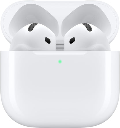 Apple AirPods 4 Écouteurs sans Fil, Casques et écouteurs Bluetooth, Audio Spatial personnalisé, résistance à la Transpiration et l’Eau, boîtier de Charge USB-C, Puce H2, Jusqu’à 24 Heures d’autonomie
