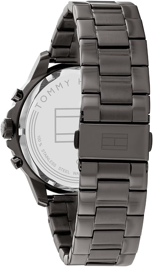 Tommy Hilfiger Montre Analogique Multifonction à Quartz pour Homme avec Bracelet en Acier Inoxydable ou Cuir