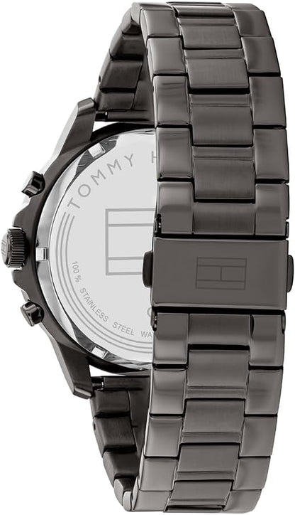 Tommy Hilfiger Montre Analogique Multifonction à Quartz pour Homme avec Bracelet en Acier Inoxydable ou Cuir