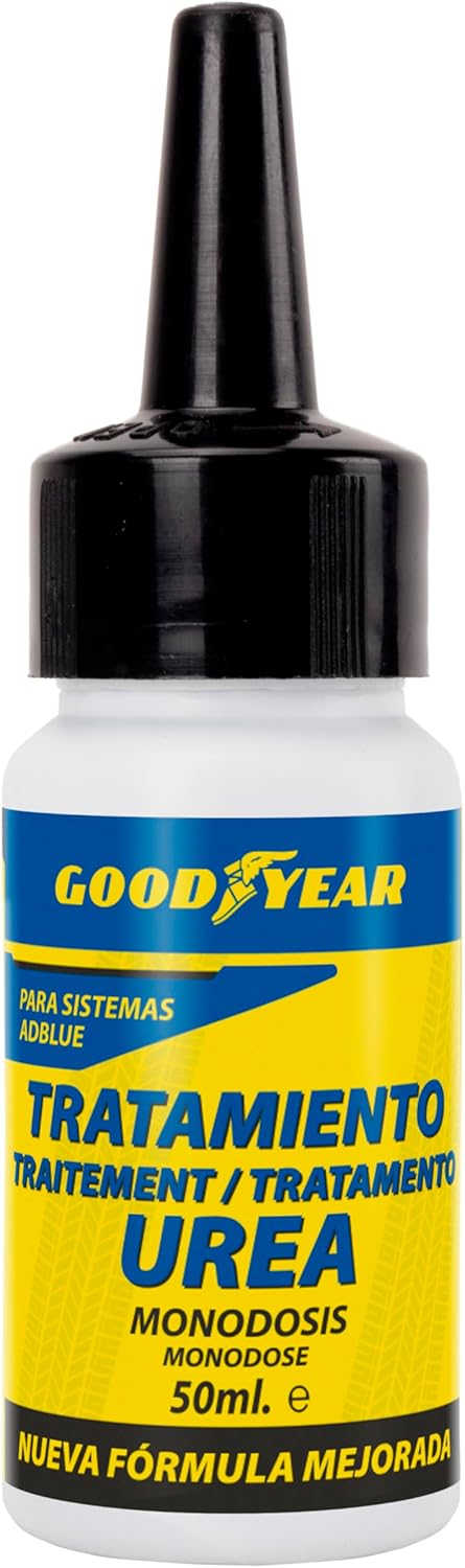 Goodyear Traitement anticristallisant en Dose Unique pour AdBlue | Additif d'urée 50 ML à Usage Unique | Prévient Les pannes et la Formation de Cristaux dans Le catalyseur et l'injecteur