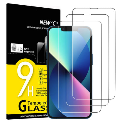 NEW'C Lot de 3, Verre Trempé pour iPhone 17 Pro Max, iPhone 16 Pro Max (6,9″) Film en Protection écran efficace contre les Rayures - Ultra Résistant - HD Transparent - Outil d'installation facile