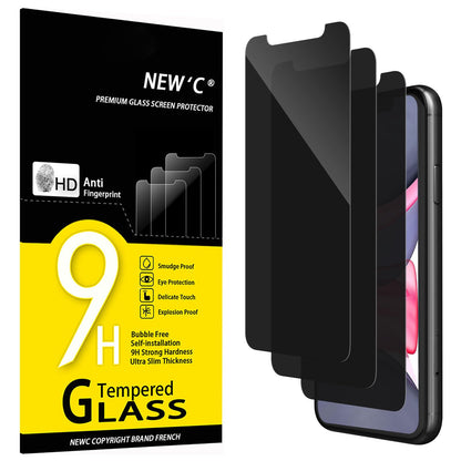 NEW'C Lot de 3, Verre Trempé pour iPhone 17 Pro Max, iPhone 16 Pro Max (6,9″) Film en Protection écran efficace contre les Rayures - Ultra Résistant - HD Transparent - Outil d'installation facile