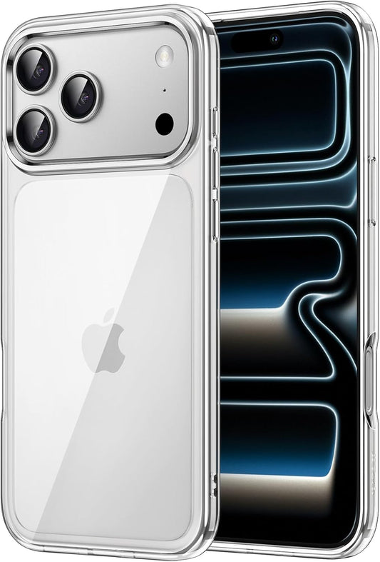 JETech Coque pour iPhone 17 Pro Max 6,9 Pouces, Étui Housse Anti-Jaunissement Antichoc Bumper, Arrière Transparente Anti-Rayures (Transparente)