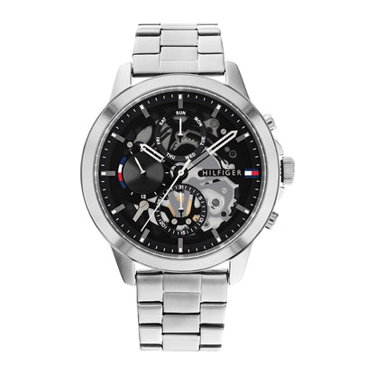 Tommy Hilfiger Montre Analogique Multifonction à Quartz pour Homme avec Bracelet en Acier Inoxydable ou Cuir