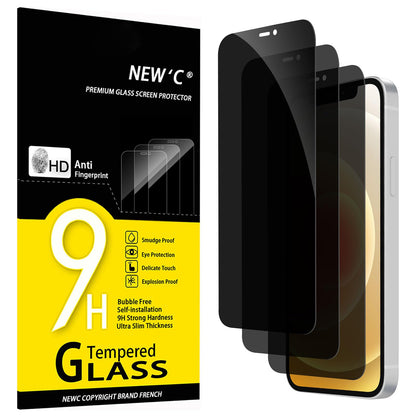 NEW'C Lot de 3, Verre Trempé pour iPhone 17 Pro Max, iPhone 16 Pro Max (6,9″) Film en Protection écran efficace contre les Rayures - Ultra Résistant - HD Transparent - Outil d'installation facile