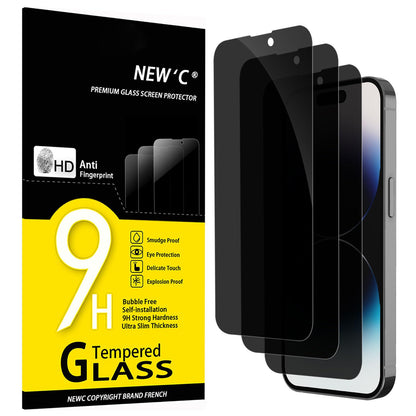 NEW'C Lot de 3, Verre Trempé pour iPhone 17 Pro Max, iPhone 16 Pro Max (6,9″) Film en Protection écran efficace contre les Rayures - Ultra Résistant - HD Transparent - Outil d'installation facile
