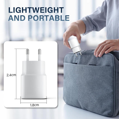 25W Chargeur Rapide pour iPhone, 2 Pièces PD 3.0 Prise USB C avec 2M Cable Lightning for iPhone 14/14Pro/13/13 Mini/13 Pro/13Pro Max/12/12Pro/12 Pro Max/11/11 Pro/ 11 ProMax
