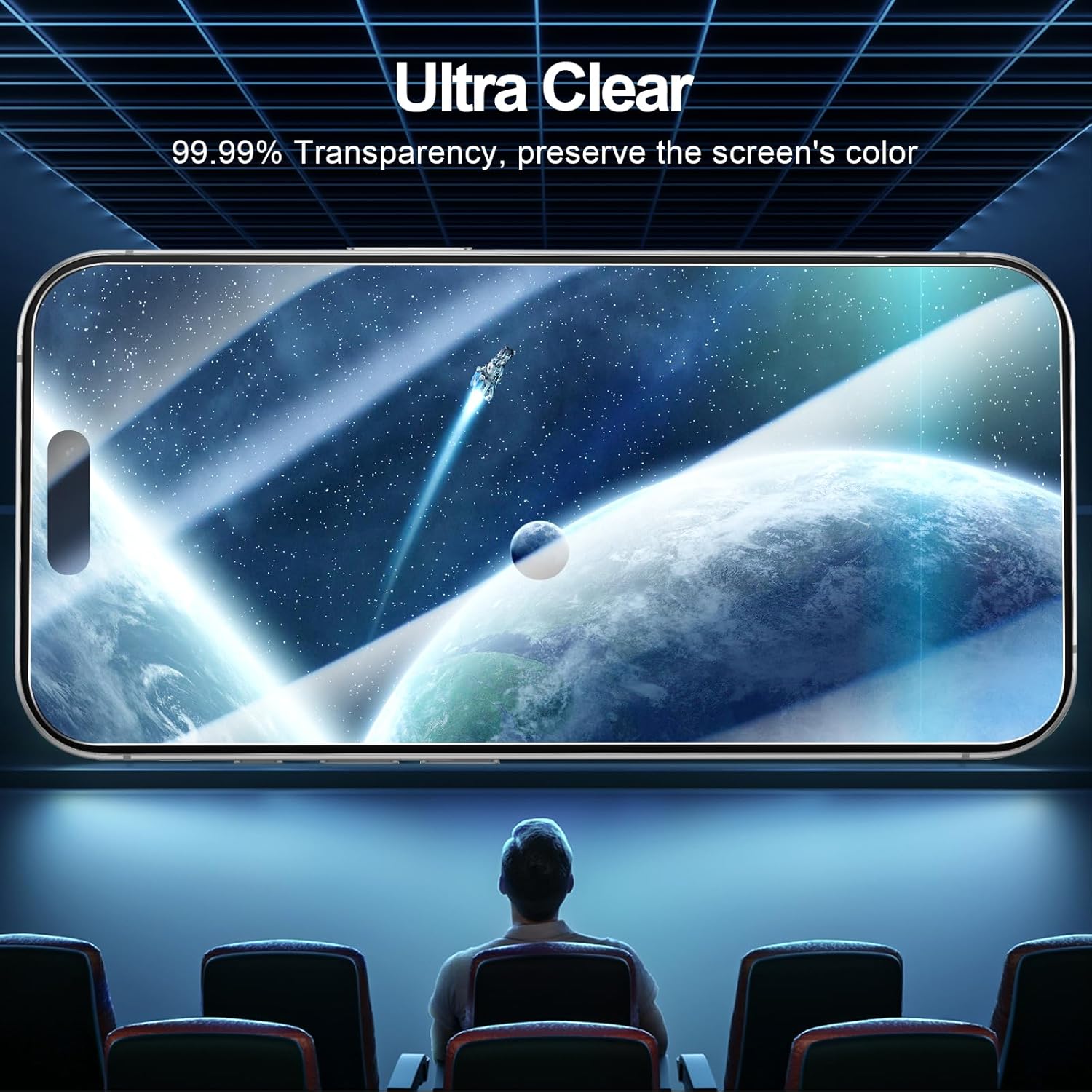 NEW'C Lot de 3, Verre Trempé pour iPhone 17 Pro Max, iPhone 16 Pro Max (6,9″) Film en Protection écran efficace contre les Rayures - Ultra Résistant - HD Transparent - Outil d'installation facile