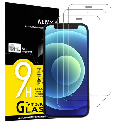 NEW'C Lot de 3, Verre Trempé pour iPhone 17 Pro Max, iPhone 16 Pro Max (6,9″) Film en Protection écran efficace contre les Rayures - Ultra Résistant - HD Transparent - Outil d'installation facile