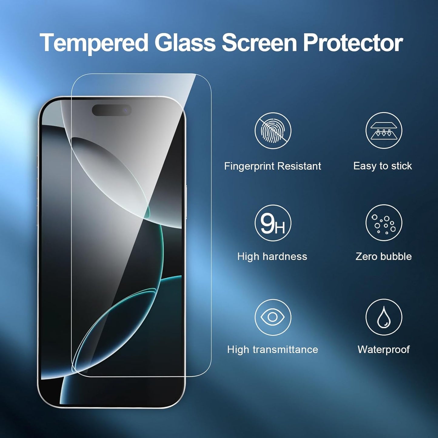 NEW'C Lot de 3, Verre Trempé pour iPhone 17 Pro Max, iPhone 16 Pro Max (6,9″) Film en Protection écran efficace contre les Rayures - Ultra Résistant - HD Transparent - Outil d'installation facile