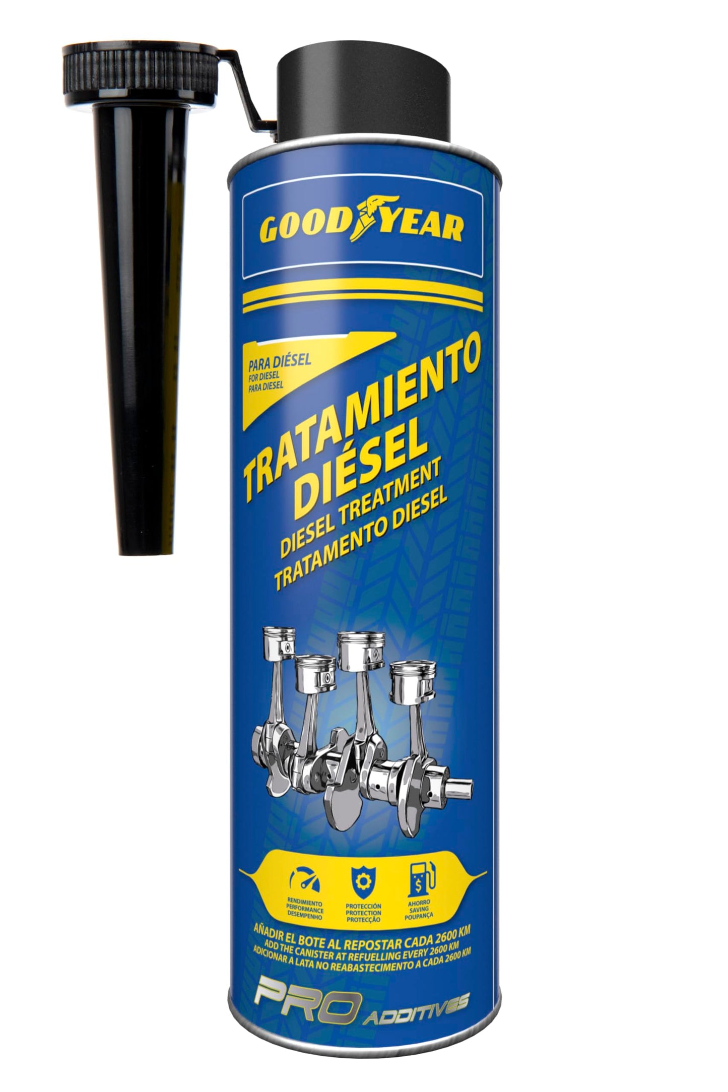 Goodyear Traitement anticristallisant en Dose Unique pour AdBlue | Additif d'urée 50 ML à Usage Unique | Prévient Les pannes et la Formation de Cristaux dans Le catalyseur et l'injecteur