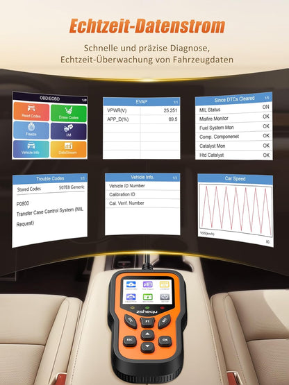 OBD2 Valise Diagnostic Auto Multimarque: OBD Diagnostique Voiture Français Boitier - USB Lecteur de Codes OBD2 Scanner - Machine Diagnostic Auto Défaillance Moteur pour BMW VW Audi Tous Les Véhic