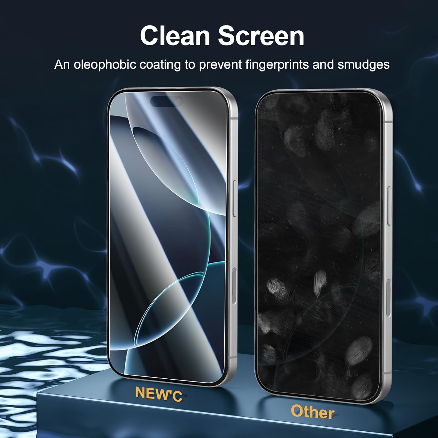 NEW'C Lot de 3, Verre Trempé pour iPhone 17 Pro Max, iPhone 16 Pro Max (6,9″) Film en Protection écran efficace contre les Rayures - Ultra Résistant - HD Transparent - Outil d'installation facile