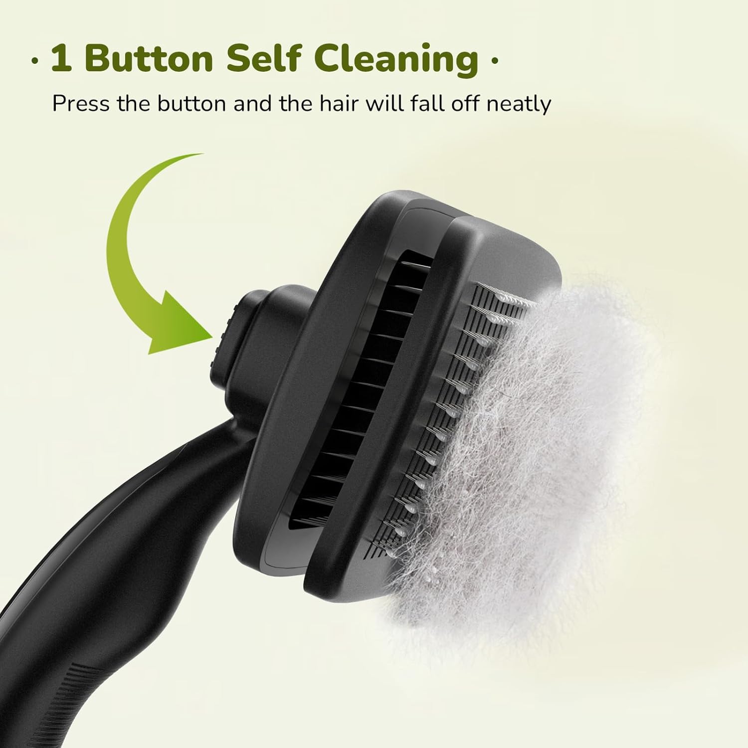 Pecute Grande Brosse Chat, Brosse Chien Poil Long Court, Enlèvement des Poils en Un Clic, Brosse pour Chien Élimine Jusqu'à 95% des Poils Morts Et des Peluches, pour Le Toilettage, Noir