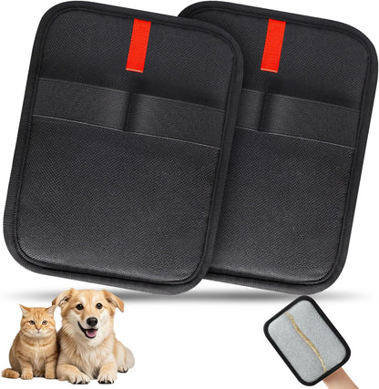 INABULETWO Lot de 2 Gants statiques pour enlever Les Poils d'animaux domestiques, réutilisables, électrostatiques, Gants de toilettage efficaces pour Poils d'animaux, Gants de toilettage pour Chat