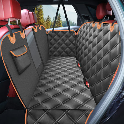 KYG Couverture pour Chien pour Banquette arrière de Voiture,avec Protection latérale et fenêtre de visualisation,Résistant aux Rayures et à l'eau,Tapis pour siège arrière de Voiture,135x148 cm,Noir