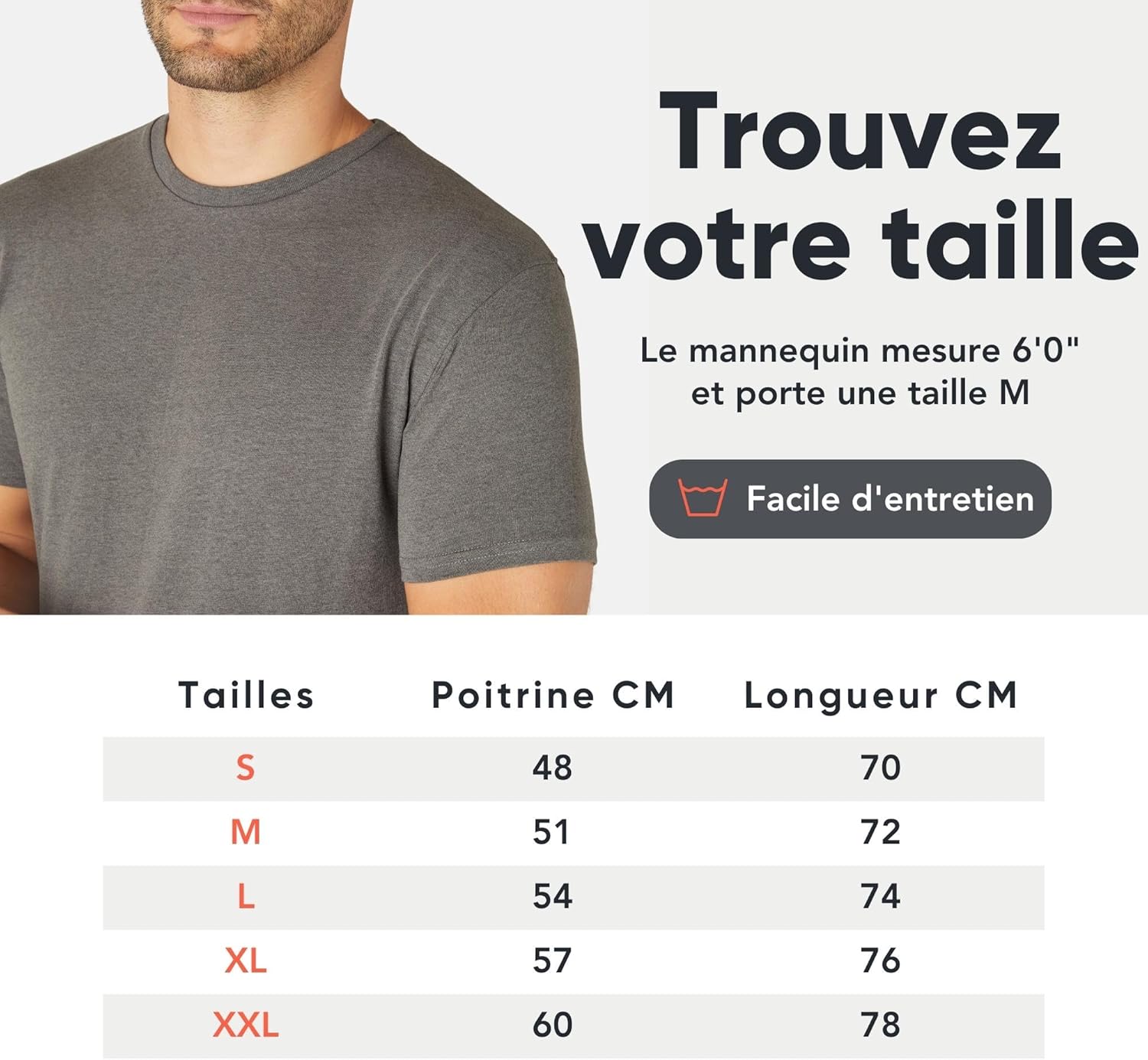 FM London Lot de 3/5 t-Shirts pour Hommes - T-Shirts de qualité supérieure avec Design légèrement ajusté