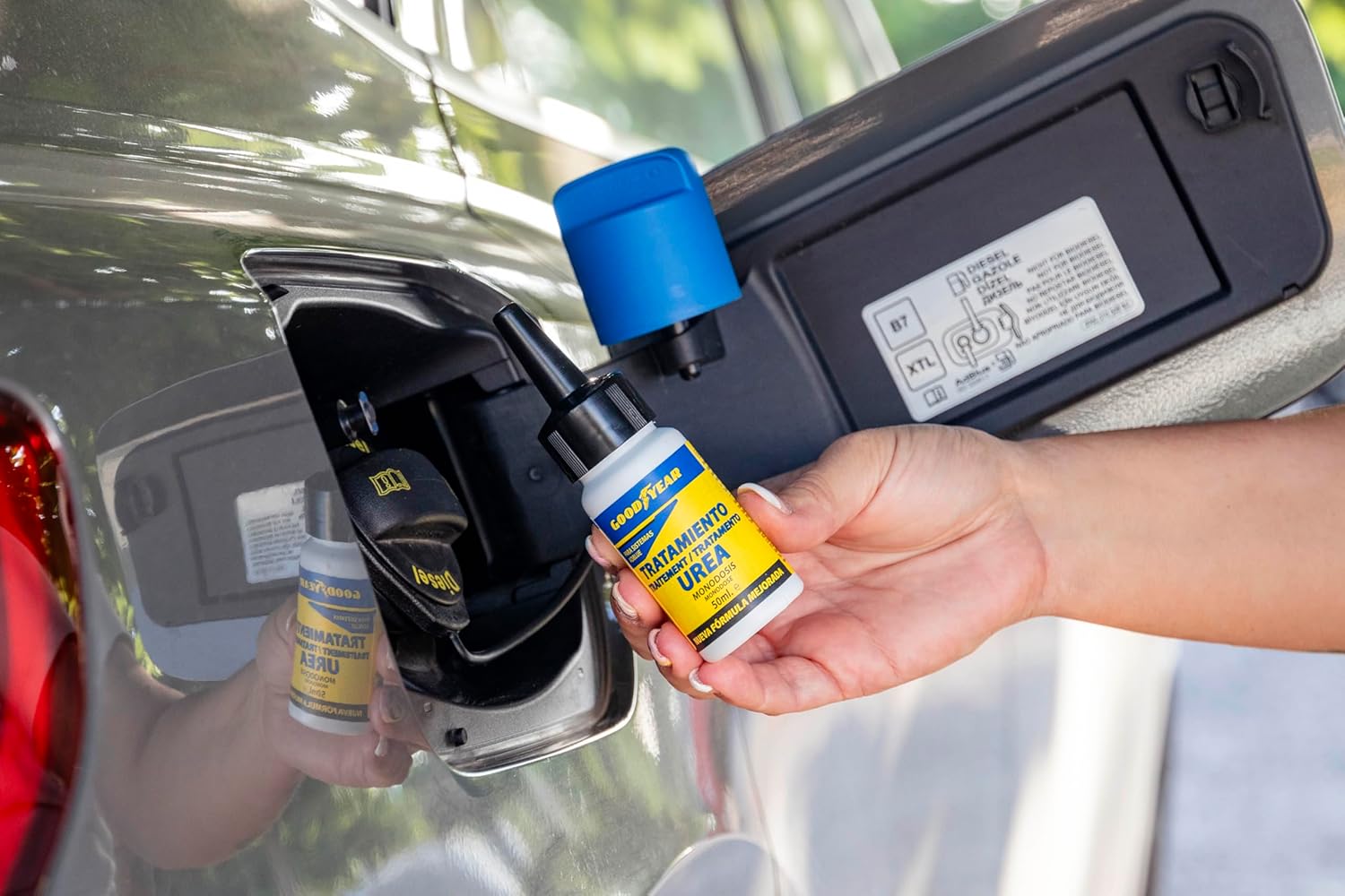 Goodyear Traitement anticristallisant en Dose Unique pour AdBlue | Additif d'urée 50 ML à Usage Unique | Prévient Les pannes et la Formation de Cristaux dans Le catalyseur et l'injecteur