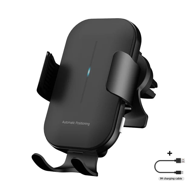 Auto Alignment 15W QI Wireless Charger Car Phone Holder