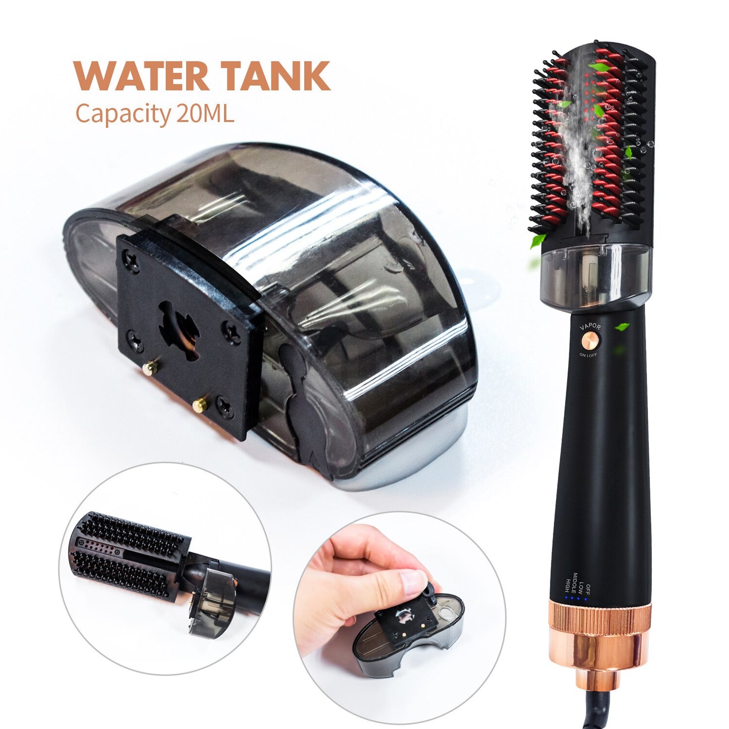 Hair Dryer Infrared Steam Hair Hot Air Brush Hair Straightener Comb