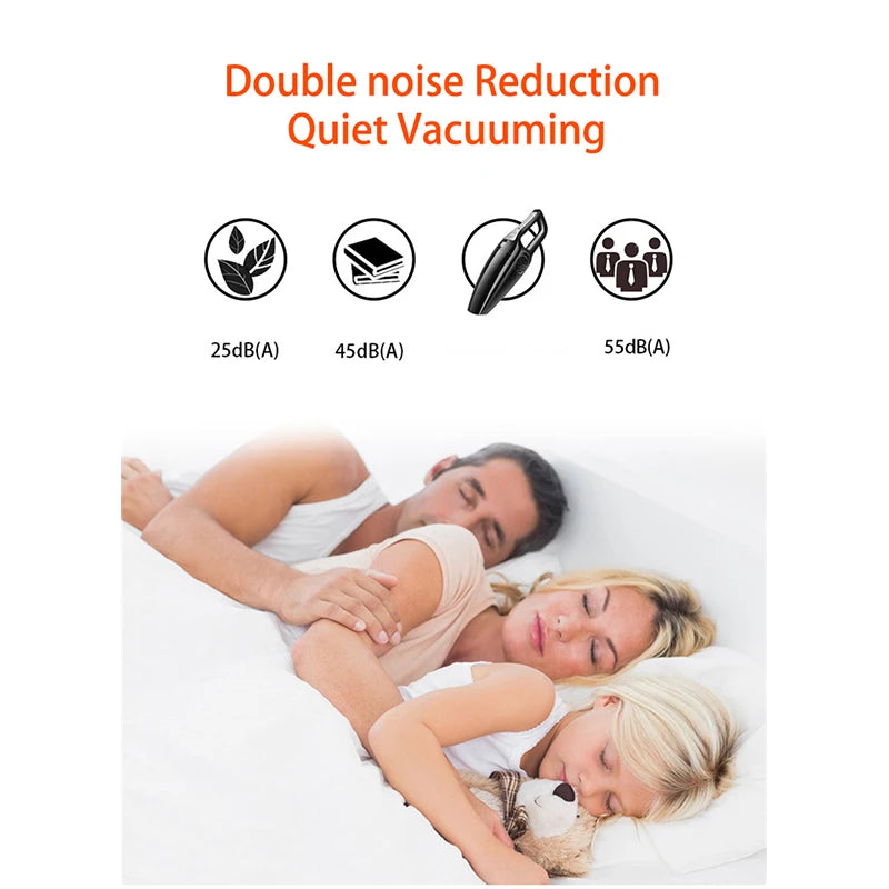 Handheld Car Vacuum Cleaner Strong Power 120W Powerful Car Interior