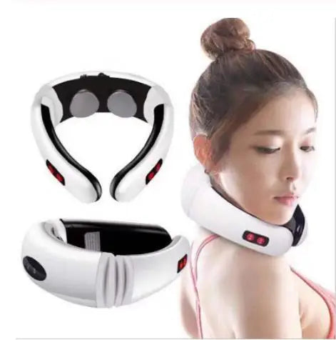 Deep Tissue Pain Relief Care Cervical Massager Tool Percussion Head Shoulder Electric Pulse Neck Massager