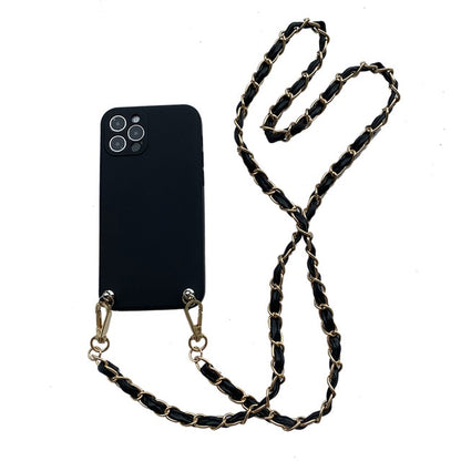 Luxury Crossbody Lanyard Necklace Leather Bracelet Chain Phone Case