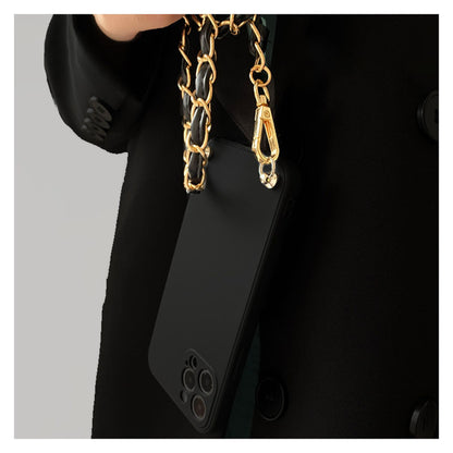 Luxury Crossbody Lanyard Necklace Leather Bracelet Chain Phone Case