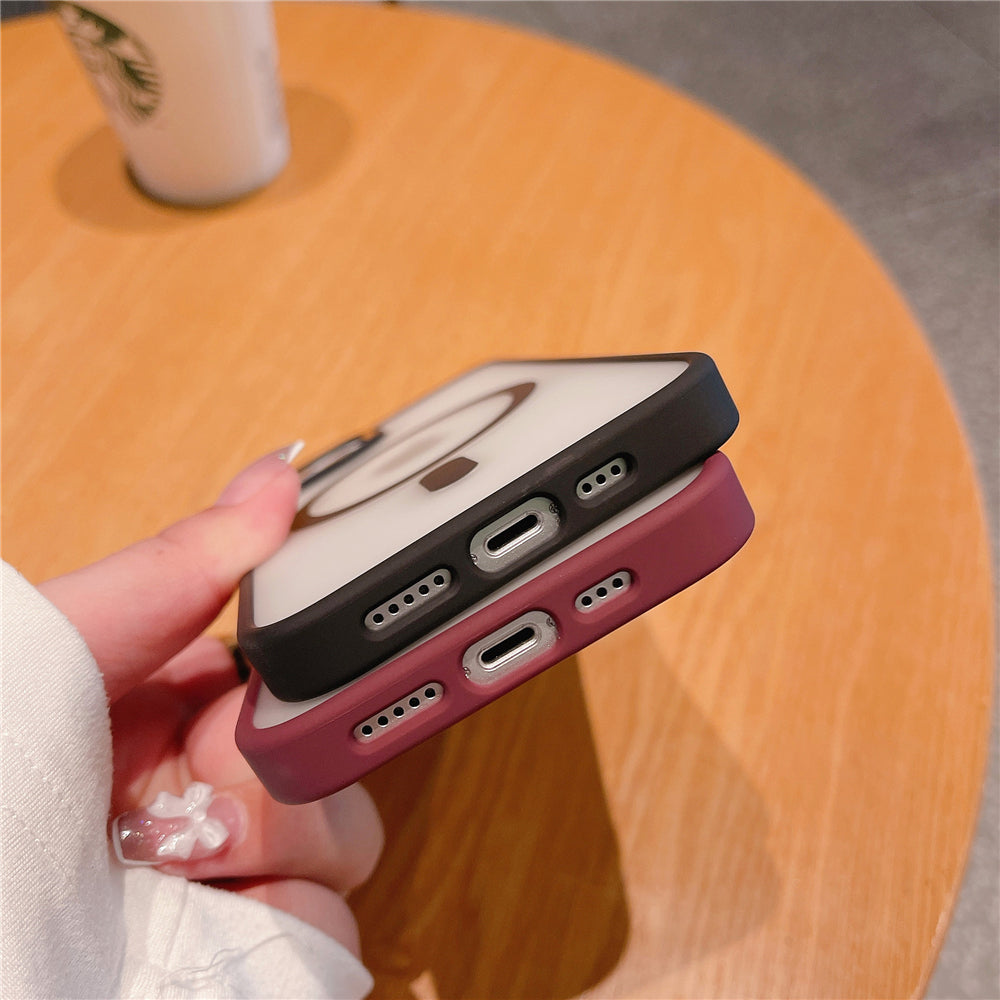 Magsafe Magnetic Wireless Charging Matte Clear Phone Case