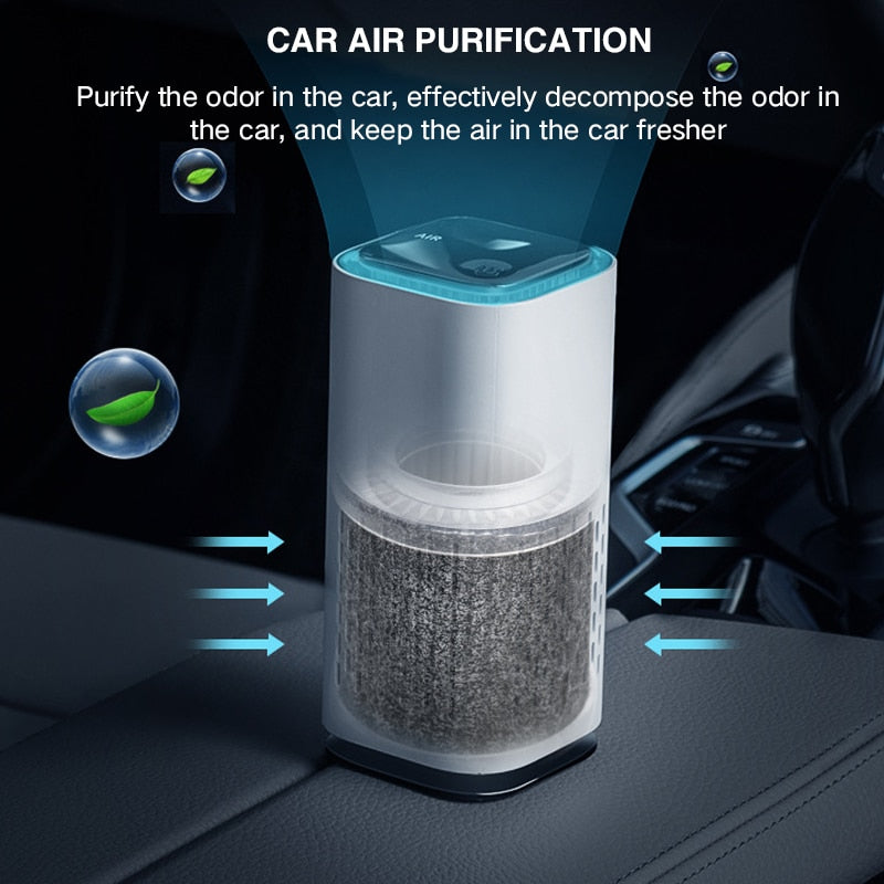 Air Purifier New Car Mini Accessory Cleaner Generator Negative Ions Remover