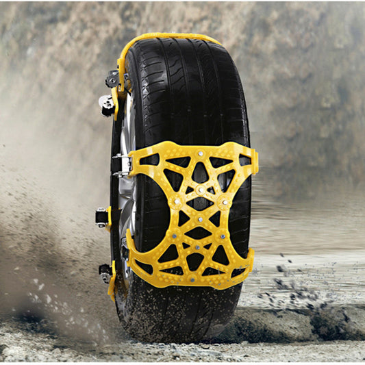 6Pcs Auto Emergency Snow Chains Universal Car Tyre Winter Roadway Safety Chains